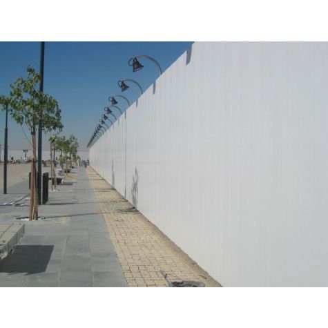 White Hoarding Panel - 1m x 0.5m image 2