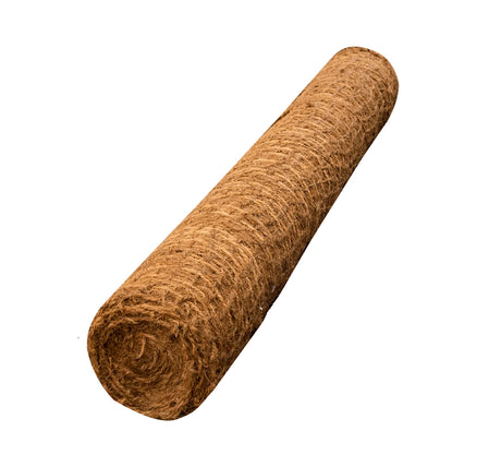 Rolled natural brown coir mesh roll for landscaping and erosion control by HEIGER