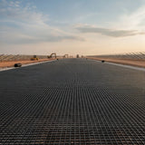 HEIGER PP biaxial geogrid installation on construction site for enhanced soil stabilization